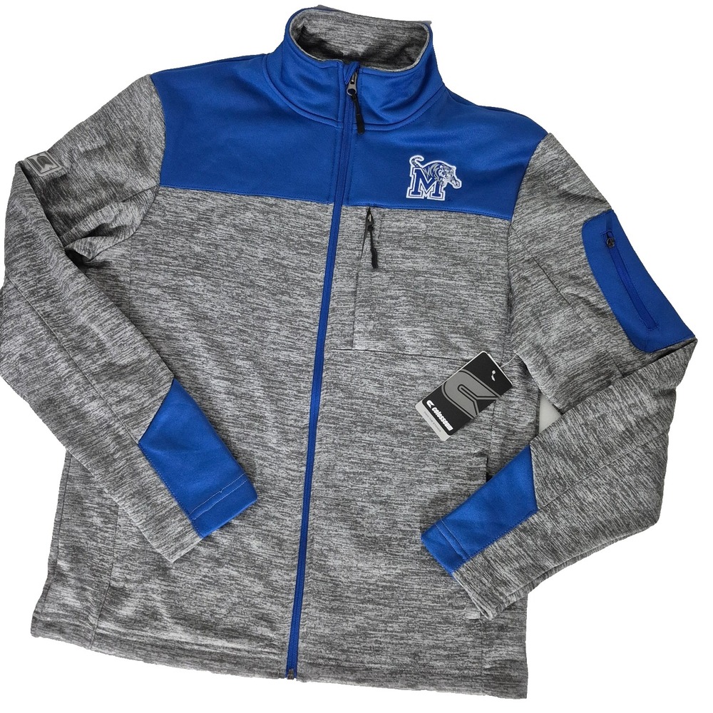 Colosseum Memphis Tigers Guard Jacket Full Zip Mens Small Gray/Blue Full ZIP New